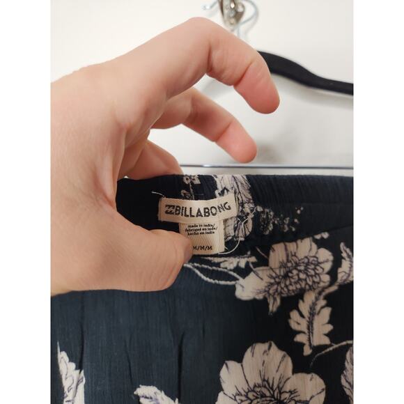 y2k Billabong Floral Flower Black Skirt Surf Surfer Beach Boho Hawaiian Hawaii - Picture 6 of 7